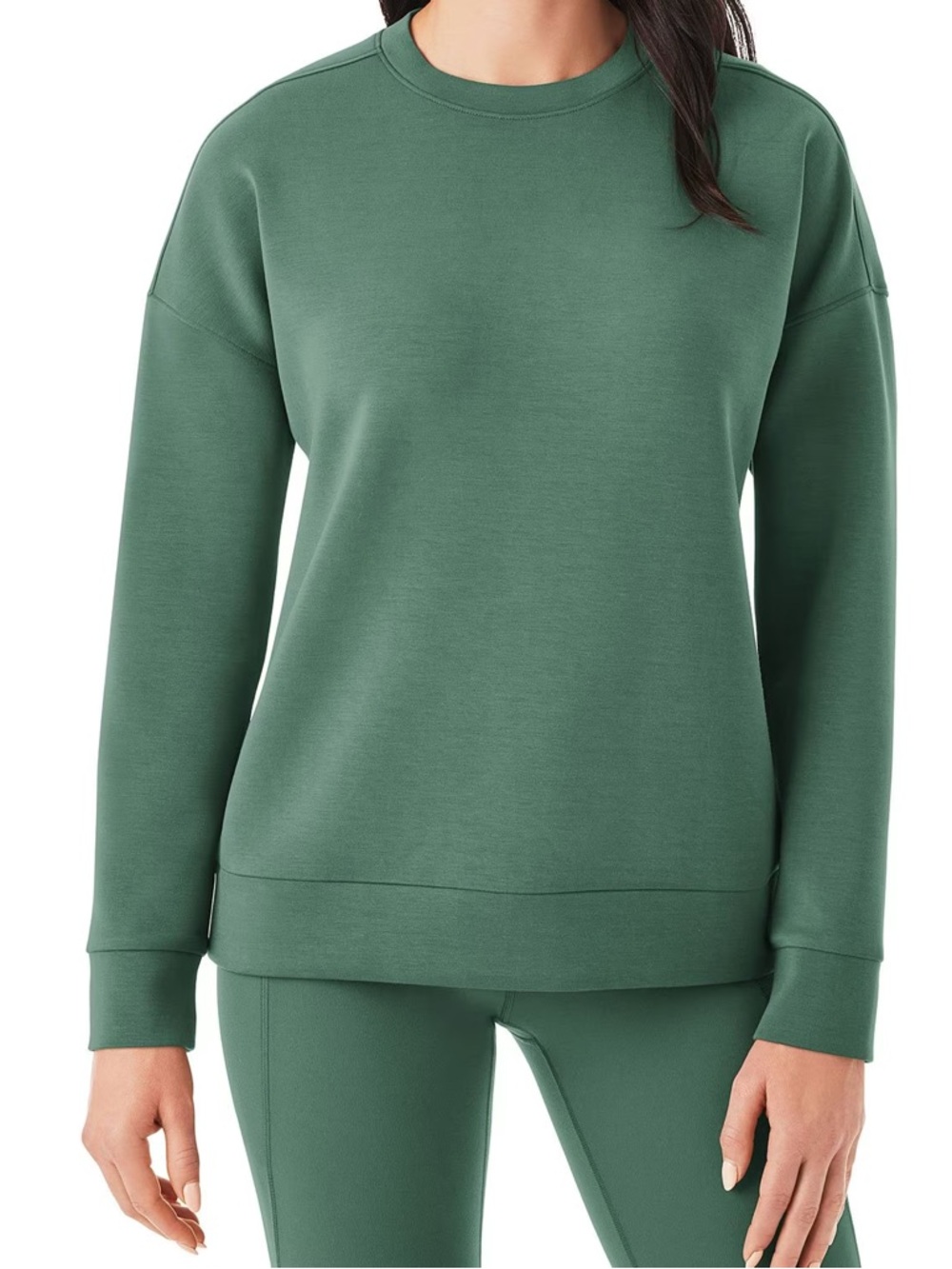 Member's Mark Luxe Crewneck in Sage Green & Flare Legging Set